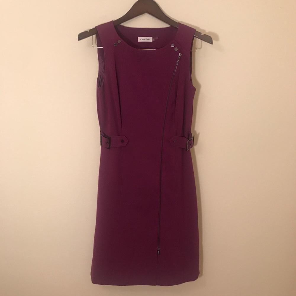 Calvin Klein Purple Dress with Dark Silver Zipper